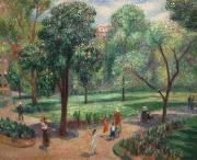 William Glackens The Horse Chestnut Tree, Washington Square painting